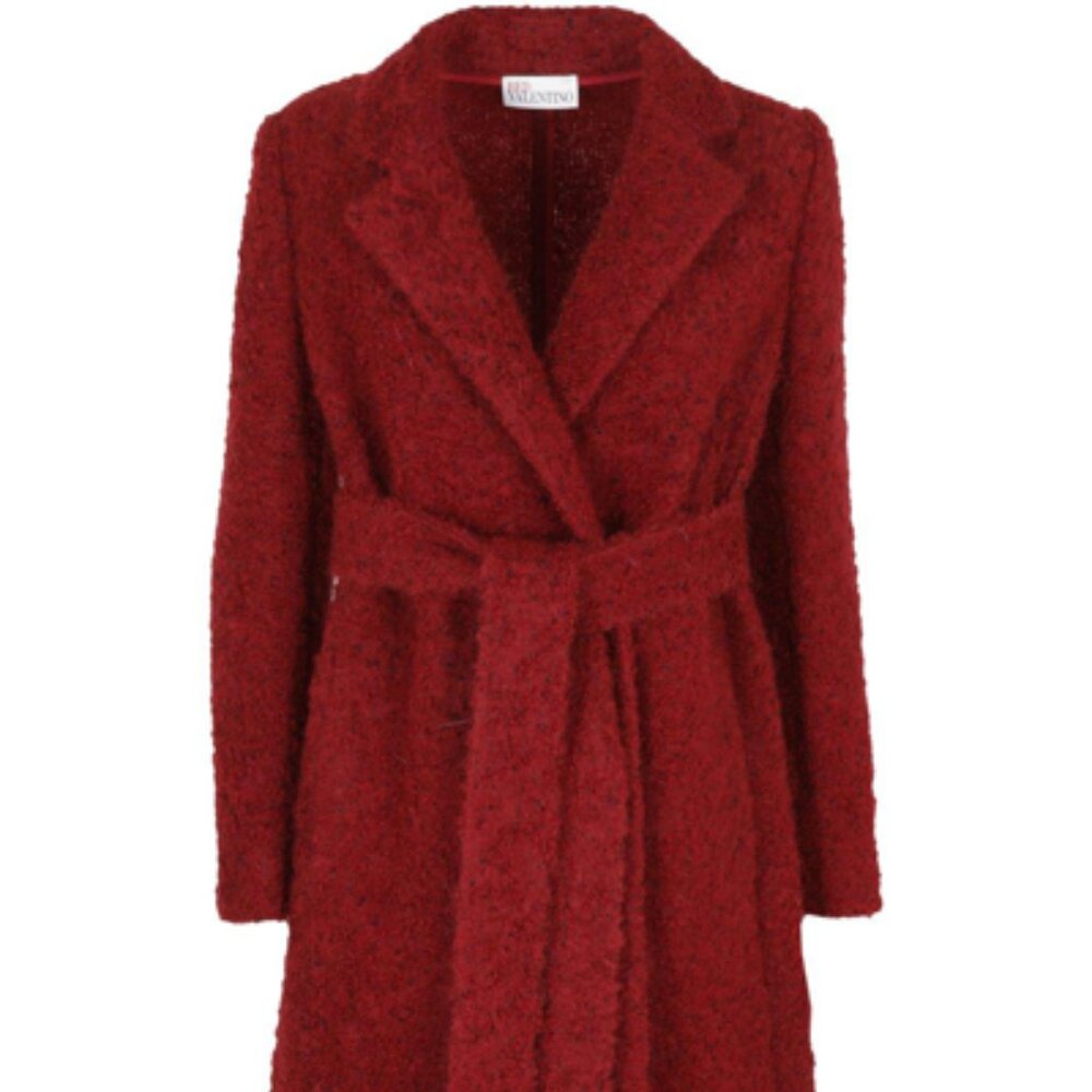 REDValentino Long-Sleeved Belted Coat